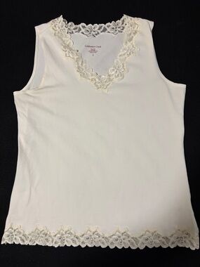 Coldwater Creek Lace-Trim Tank Top